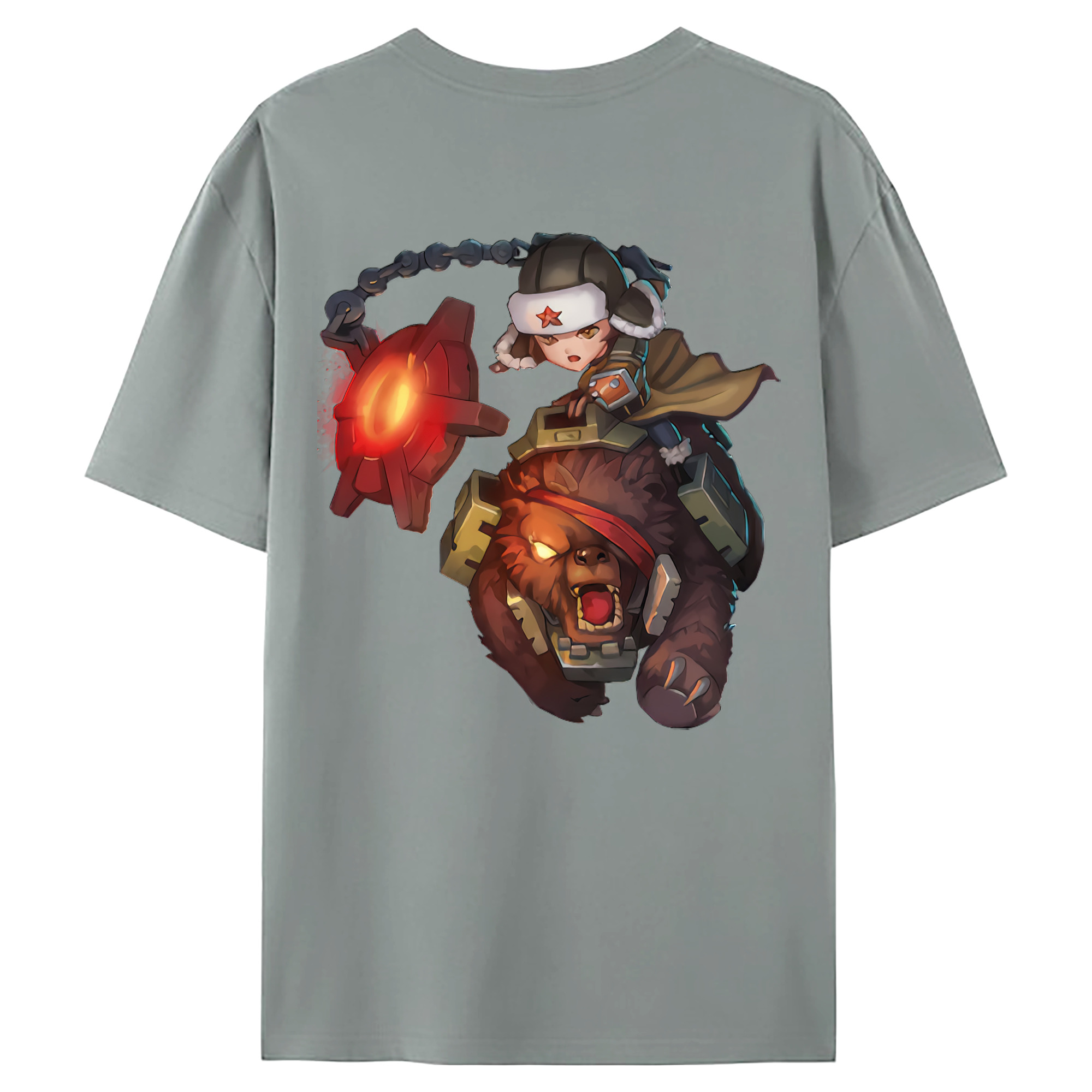 （画像用） リーグ・オブ・レジェンド League of Legends LOL 綿100％ メンズ半袖Tシャツ（バックプリント） 通気性